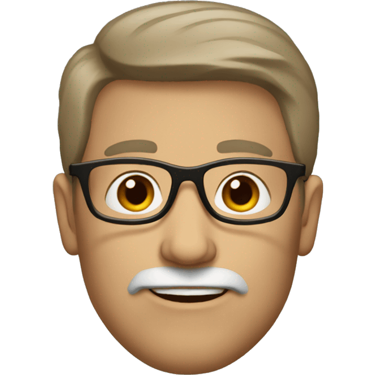 white dad with brown hair and glasse emoji