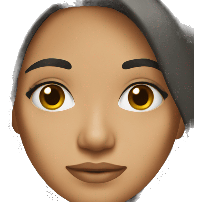 Latino woman brown eyes black hair emoji