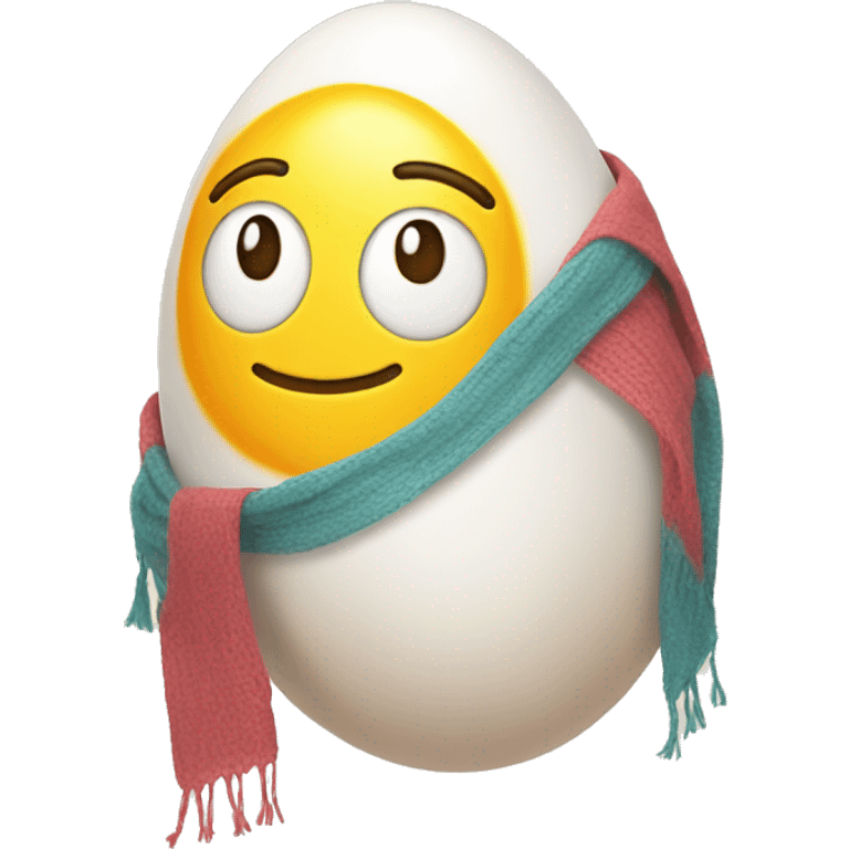 sunny side up egg wearing a scarf emoji