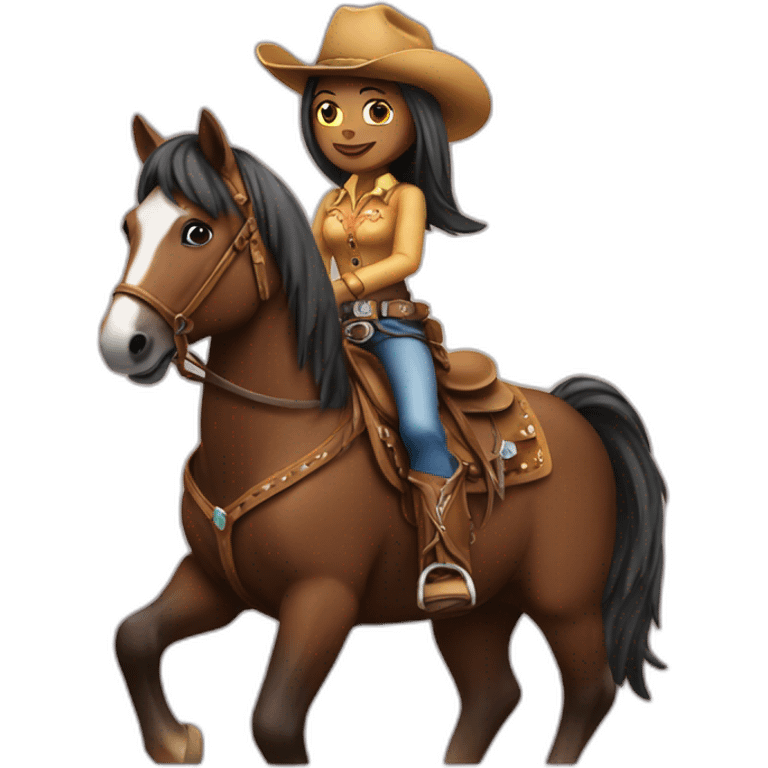 cowgirl on horse emoji