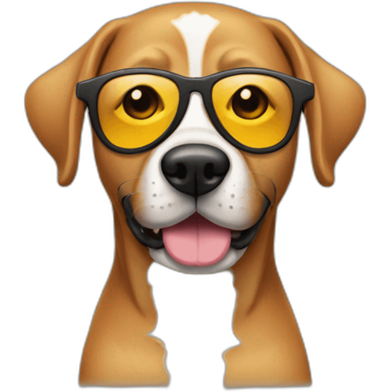 Perro con gafas de sol emoji