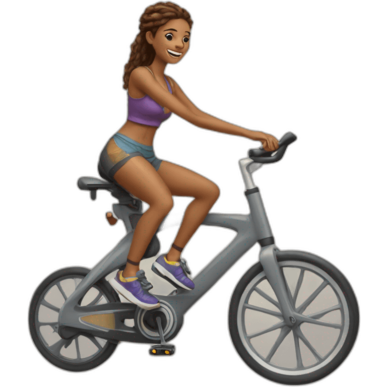 Bohemian spin bike emoji