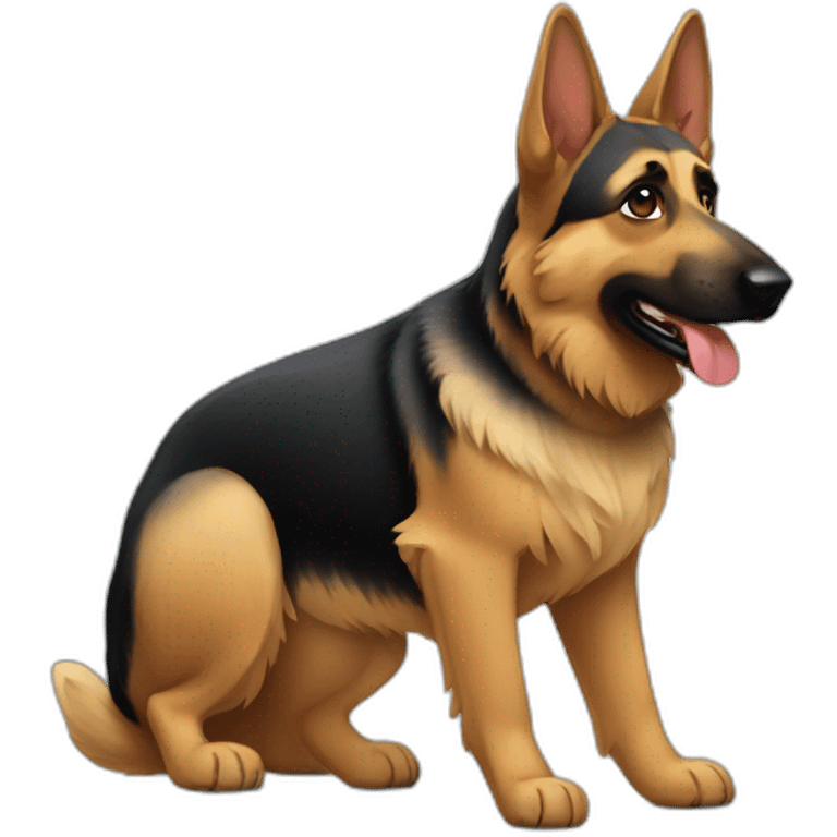 German shepherd and Street dog emoji