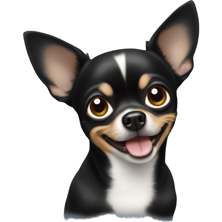 A black chihuahua emoji