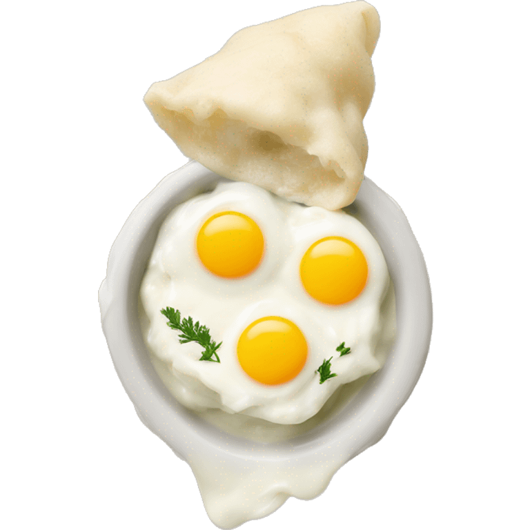 white dill sauce with egg and czech dumpling emoji