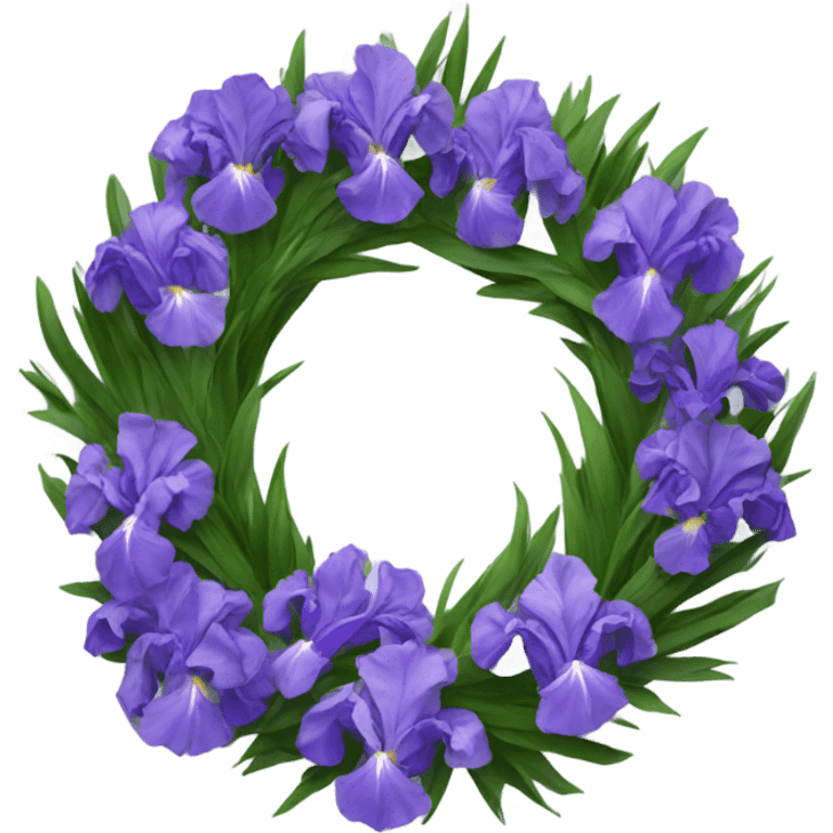 wreath of irises emoji