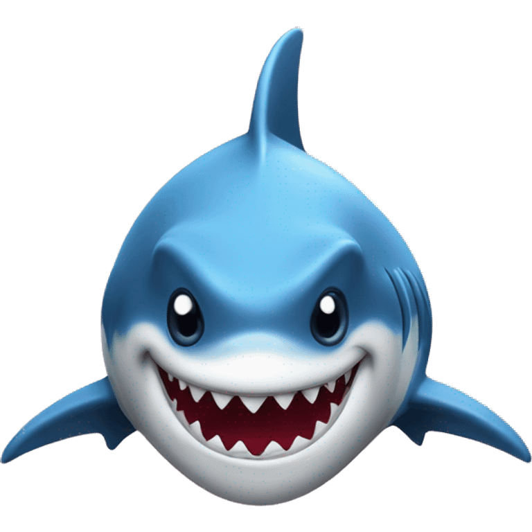 Un requin avec des cœurs sur les yeux emoji