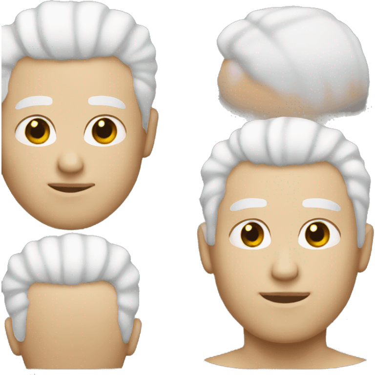 white men whitout hair emoji