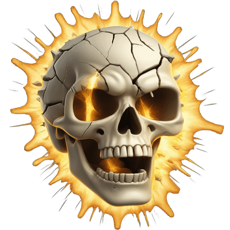 Exploding skull emoji emoji