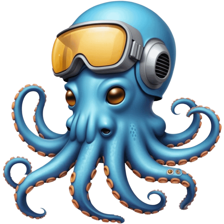 Octopus with daft punk helmet sticker emoji