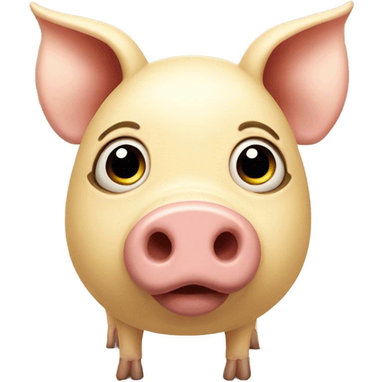 Yellow pig emoji