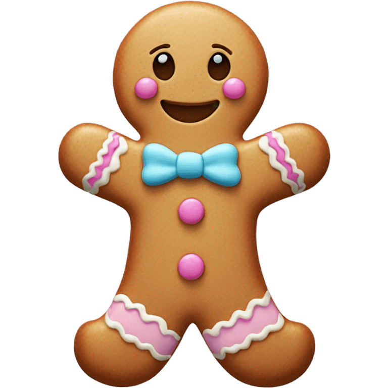 Pastel gingerbread man emoji