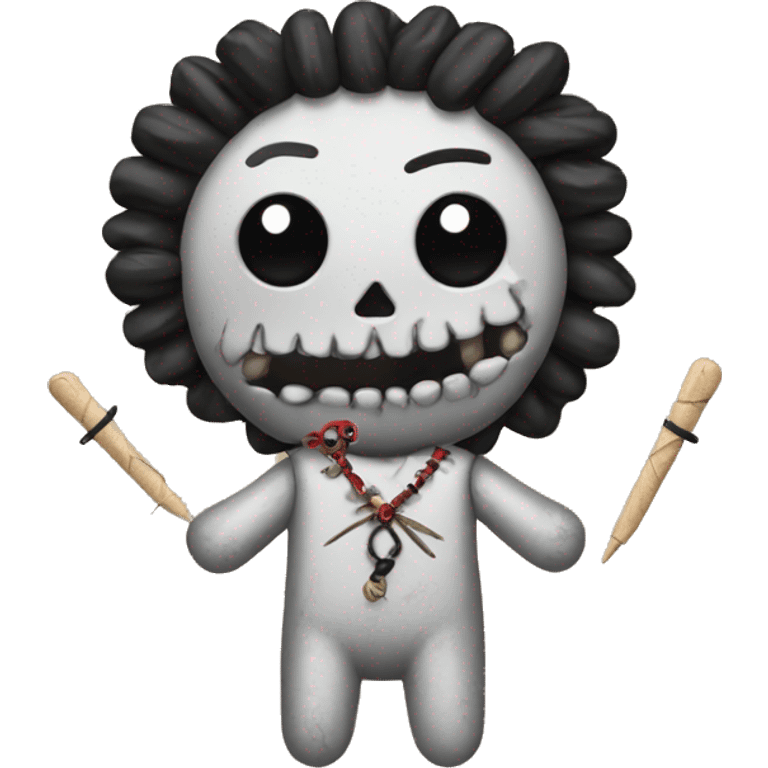 Voodoo doll with pins emoji