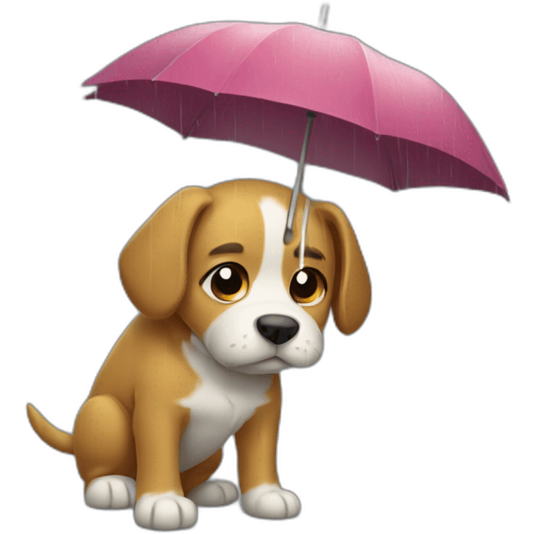 Dog in the rain emoji