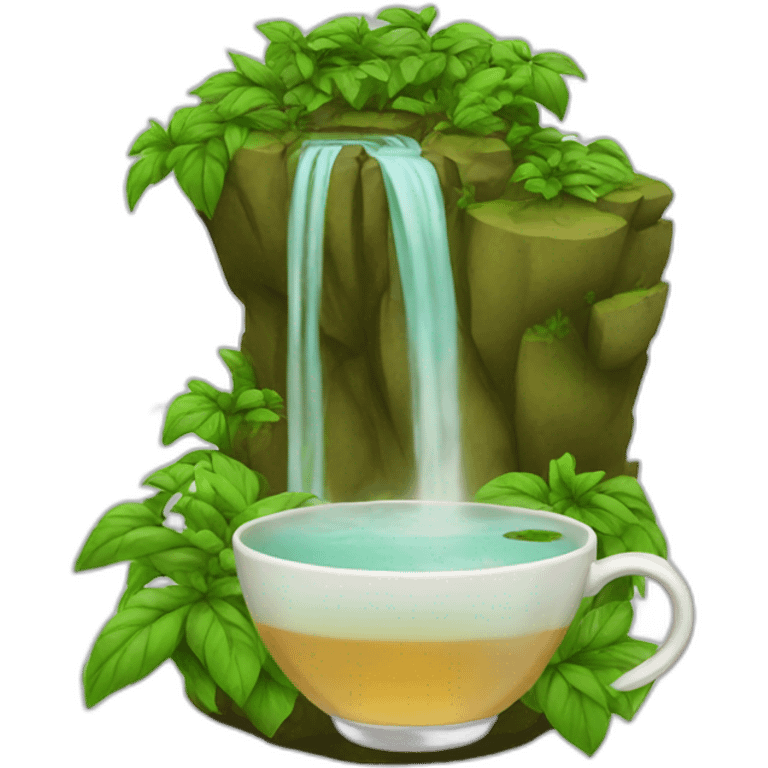 Tea waterfall emoji