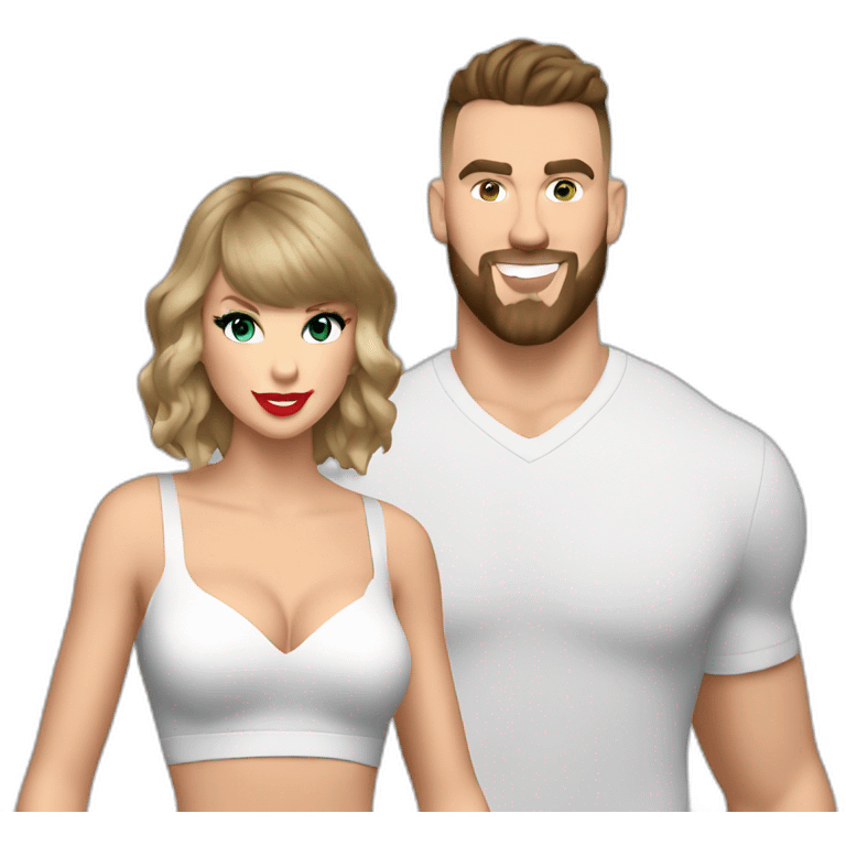 Taylor Swift and Travis Kelce emoji