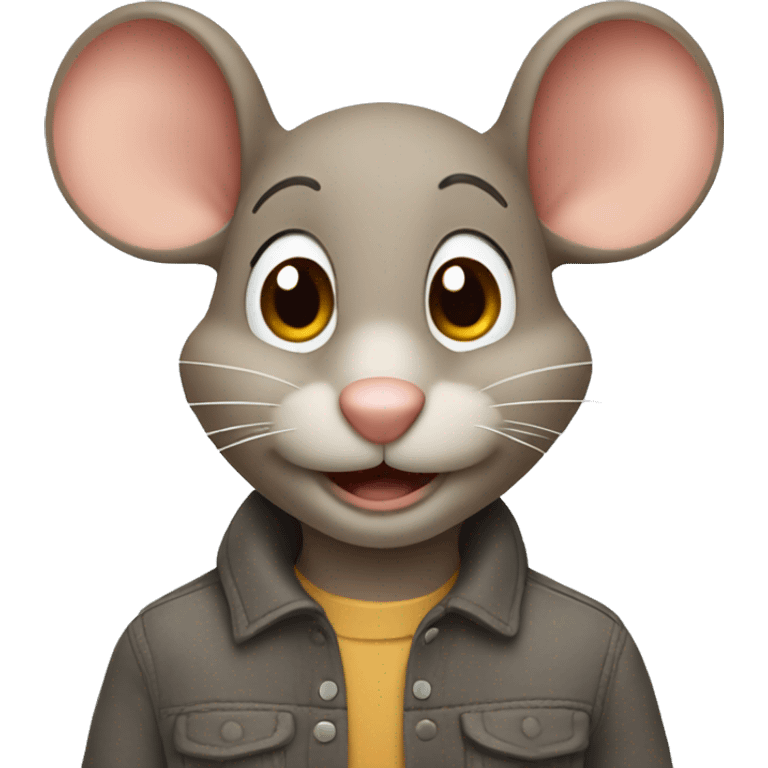 Jerry mouse looking cute emoji