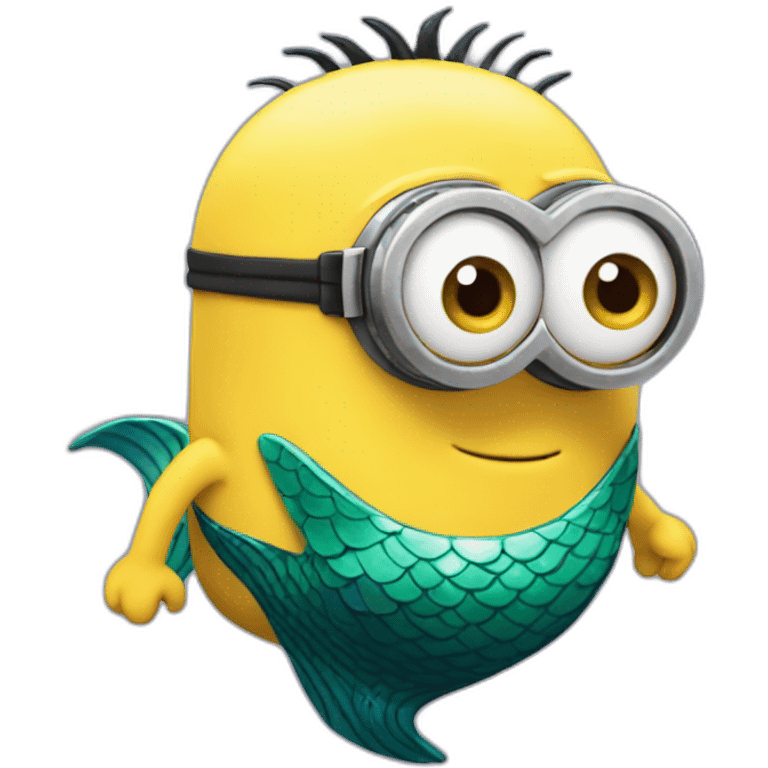 A minion with a mermaid tail emoji