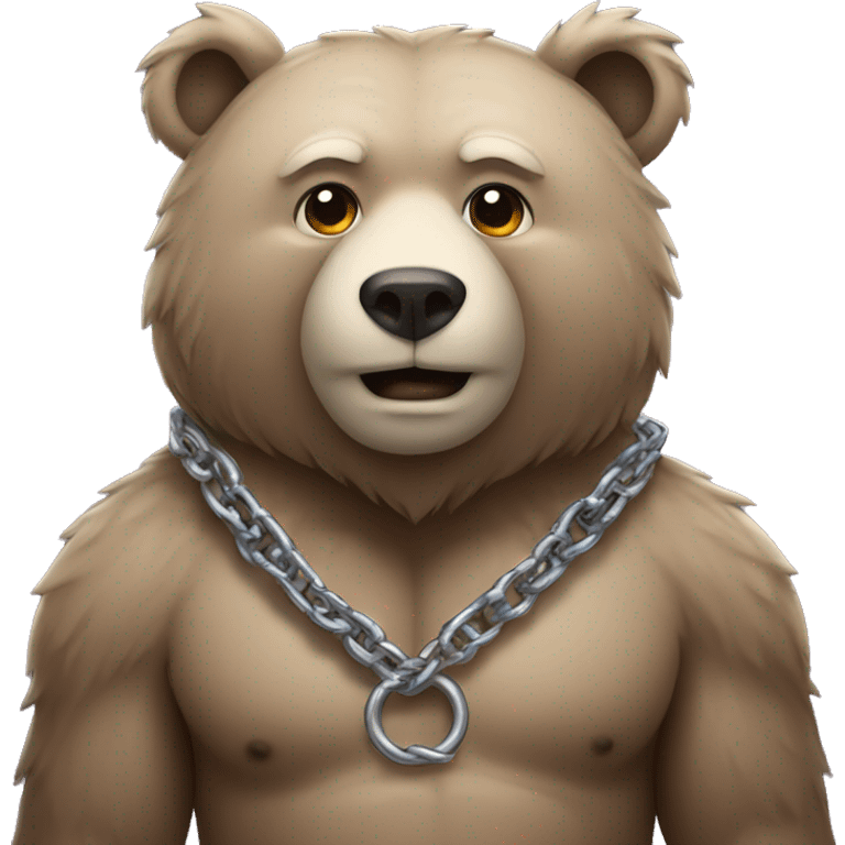 bear wearing chain emoji