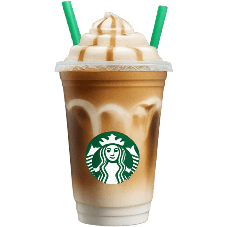 Starbuck ice coffee with ice cubes emoji