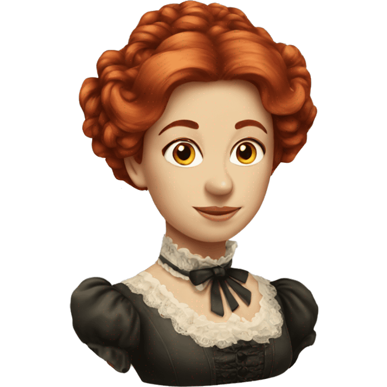 red hair victorian woman emoji