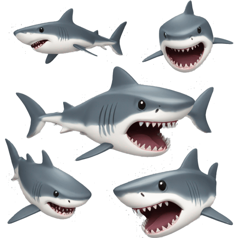 smiley agressive wild shark teeth emoji