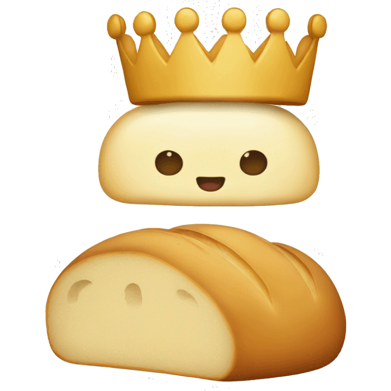 Bread with crown no face emoji