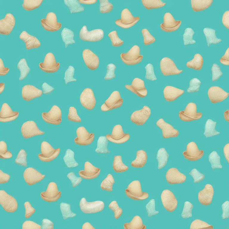 Light teal cowgirl boots with seashell print emoji