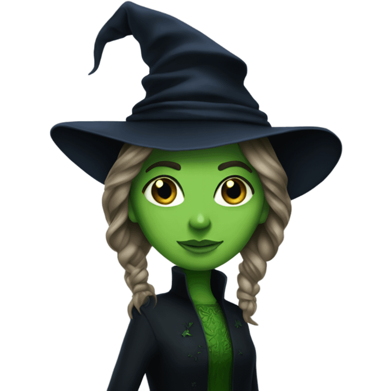 elphaba with dark blonde hair emoji