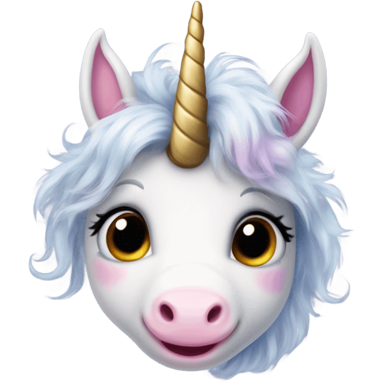 Hyper Realistic cute realistic baby unicorn  emoji