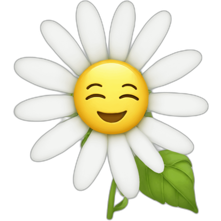 Daisy with sun and moon emoji