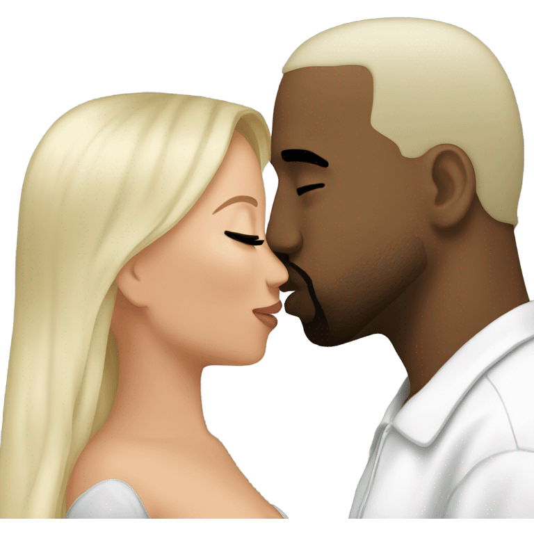 kanye kissing emoji