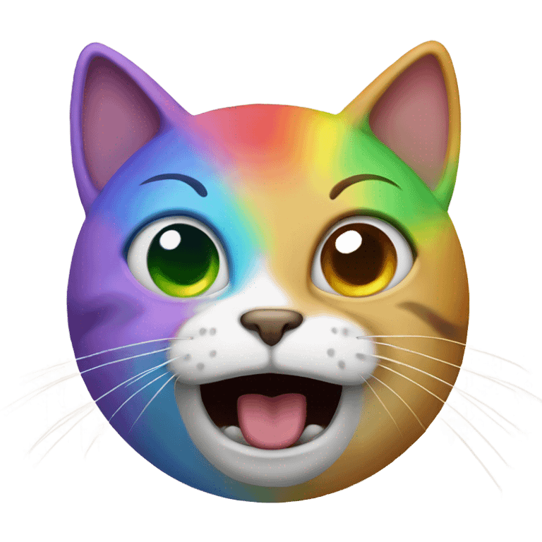 Cat barfing rainbows emoji