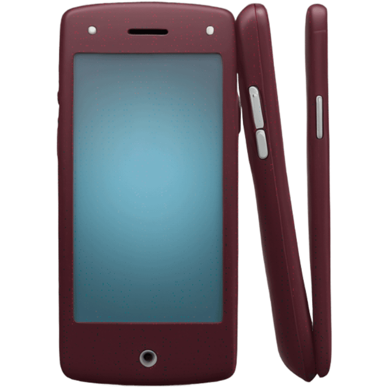 burgundy phone emoji