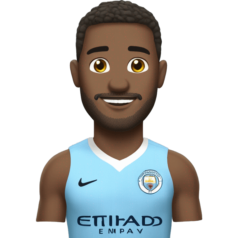 Une main avec le maillot de Manchester City  emoji