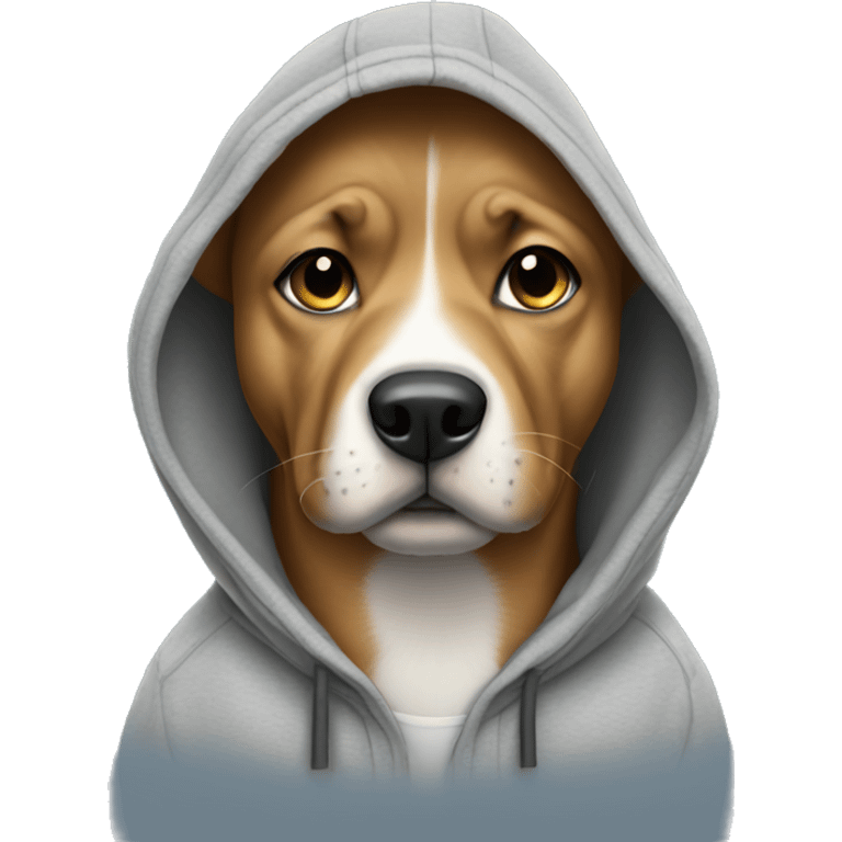 Dog wearing a hoodie  emoji