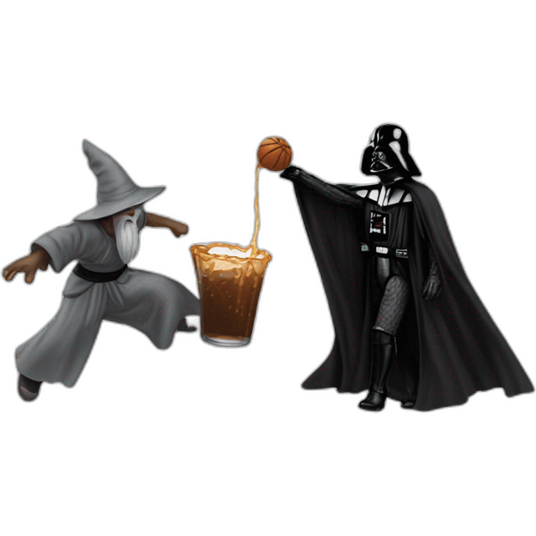 gandalf dunking on darth vader emoji