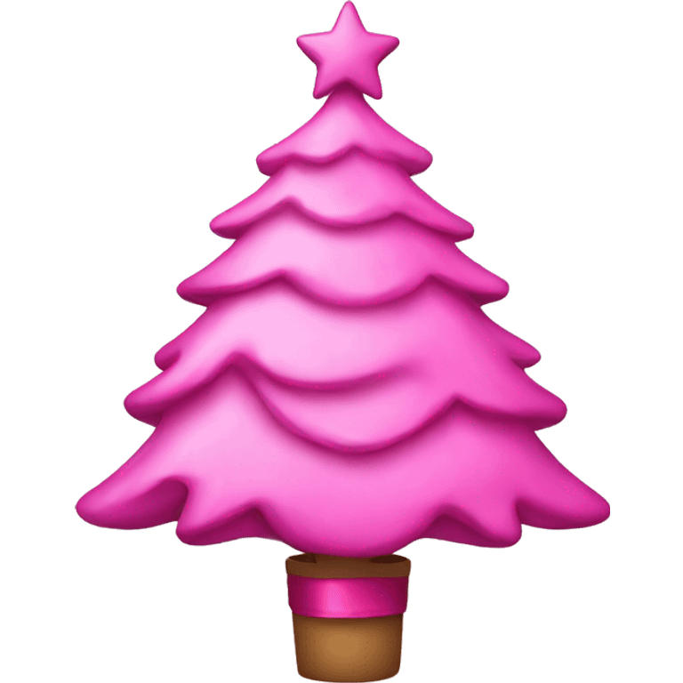 a pink christmas tree emoji