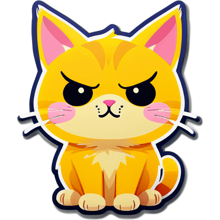 Sad yellow cat  emoji