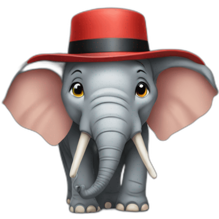 Elephant with hat emoji