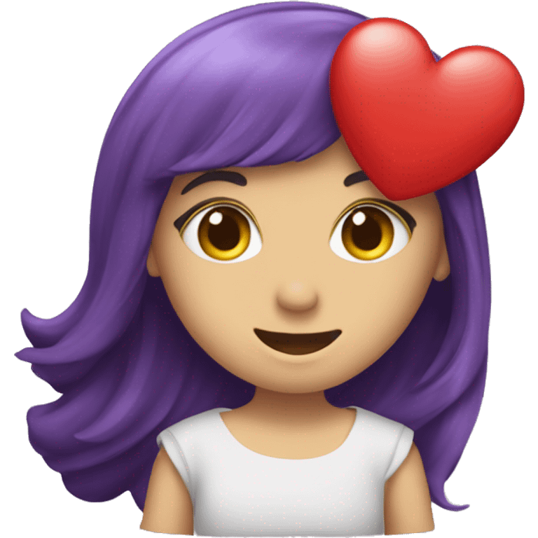 Cuore che sbrilluccica viola emoji