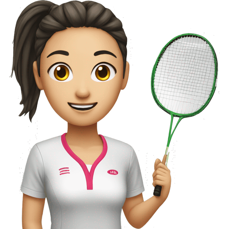 Badminton girl emoji