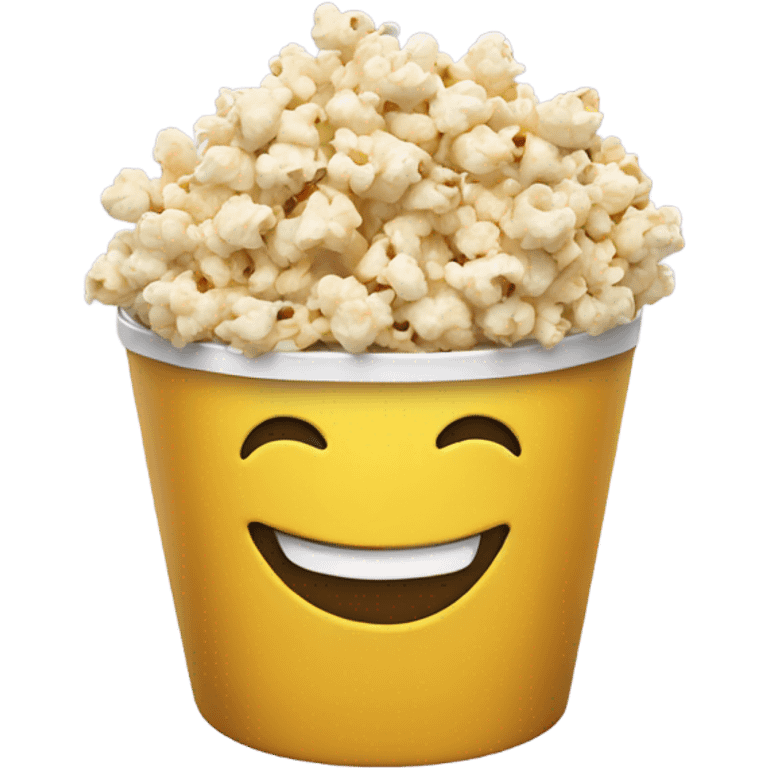 Smiling popcorn bucket emoji