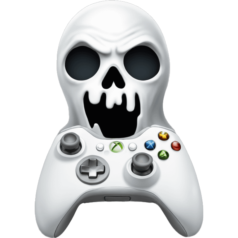 Ghost from call of duty with an Xbox controller  emoji