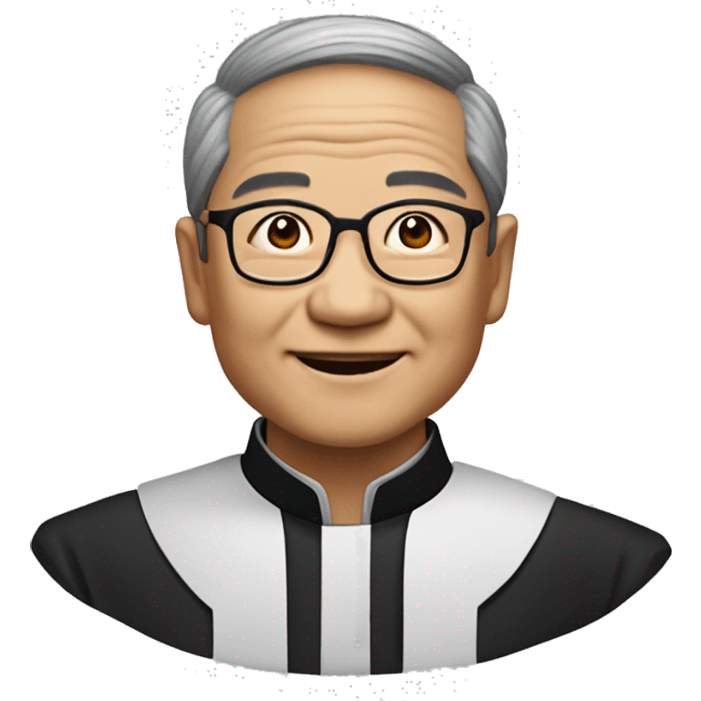 older hmong catholic priest with wrinkles with black hair, smiling and glasses, no beard or mustache emoji