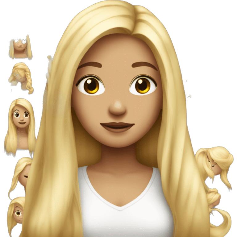 Pretty girl with long blonde hair emoji