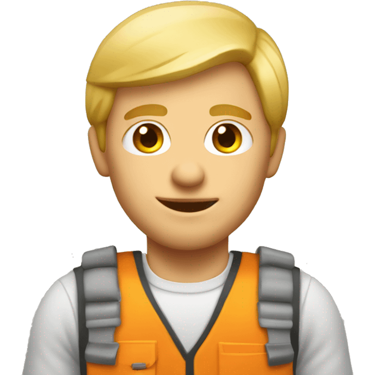 Blonde man carpenter emoji