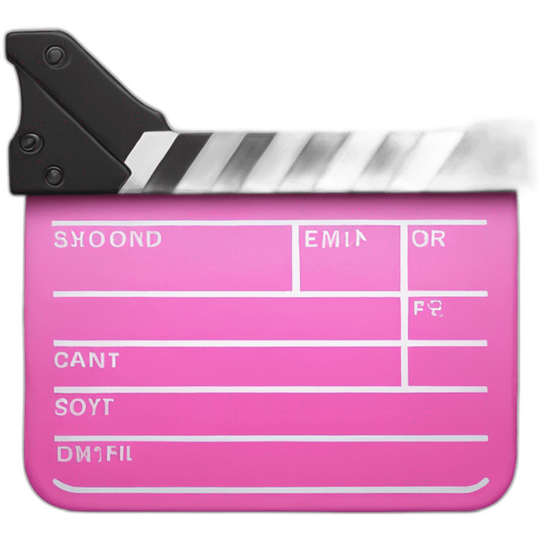 pink clapperboard emoji