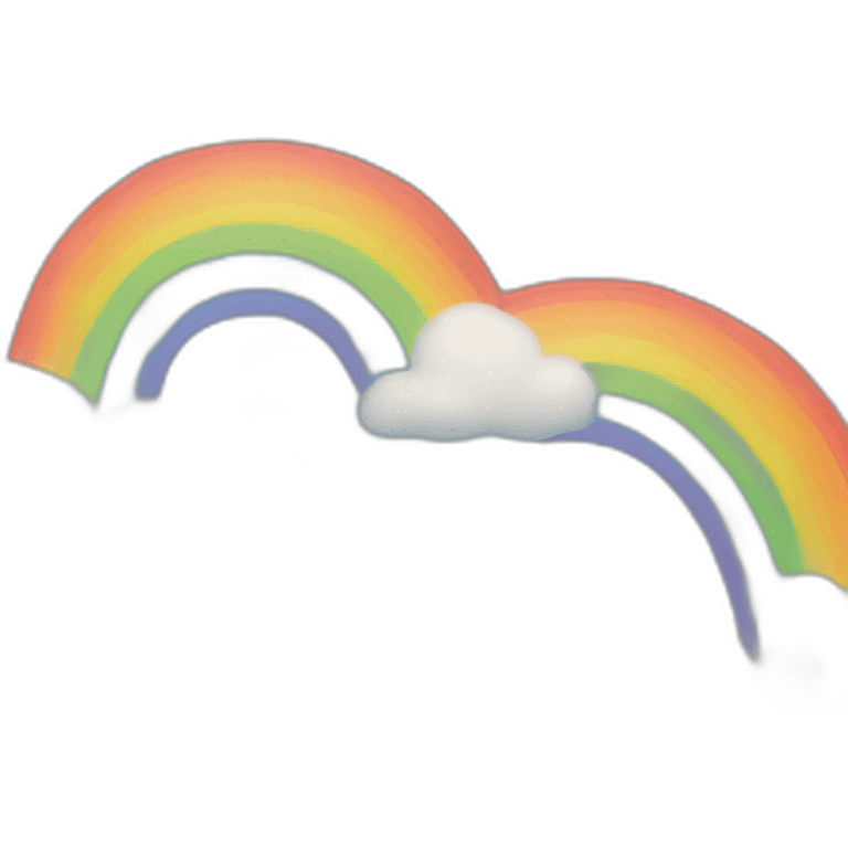 Rainbow under clouds emoji