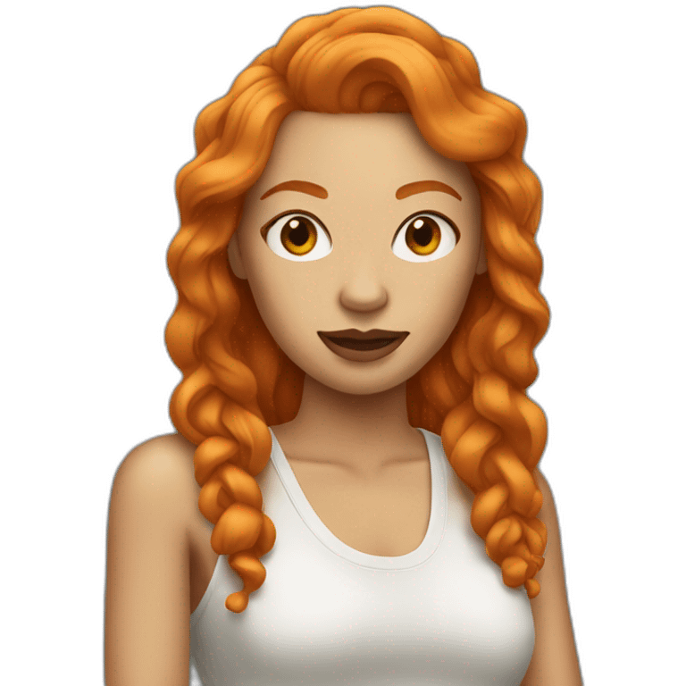 female ginger rapper emoji